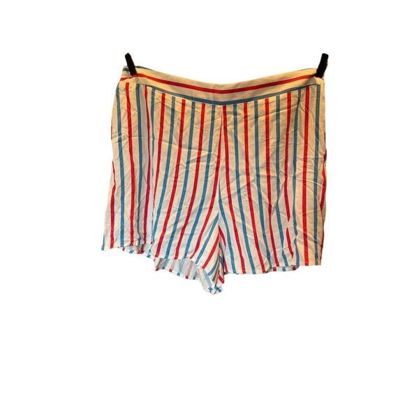 Modcloth X Barbie Women's Plus 1X Striped High-Waisted Chino Shorts NWT - Picture 1 of 11